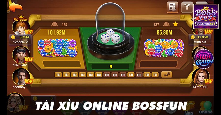 Hướng dẫn chơi tài xỉu online tại cổng game Bossfun xyz